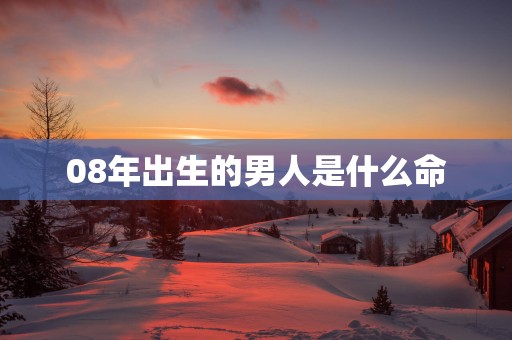08年出生的男人是什么命