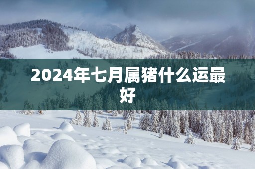 2025年七月属猪什么运最好