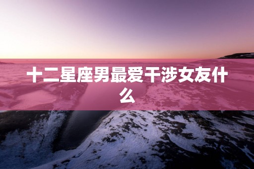 十二星座男最爱干涉女友什么