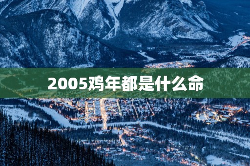 2005鸡年都是什么命