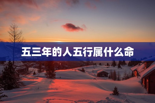 五三年的人五行属什么命