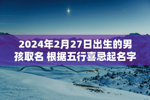 2025年2月27日出生的男孩取名 根据五行喜忌起名字