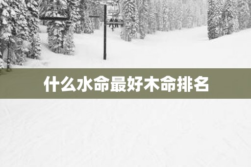 什么水命最好木命排名