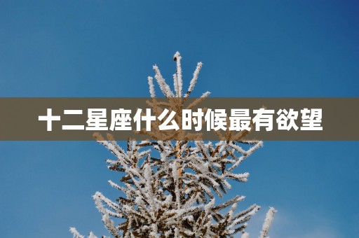 十二星座什么时候最有欲望