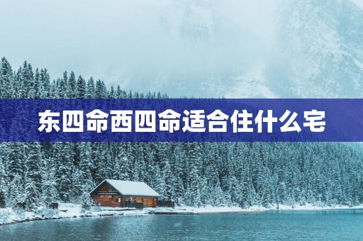 东四命西四命适合住什么宅