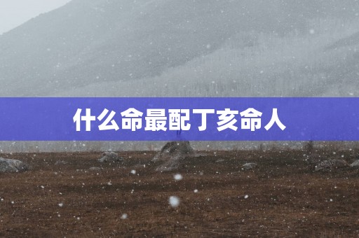 什么命最配丁亥命人