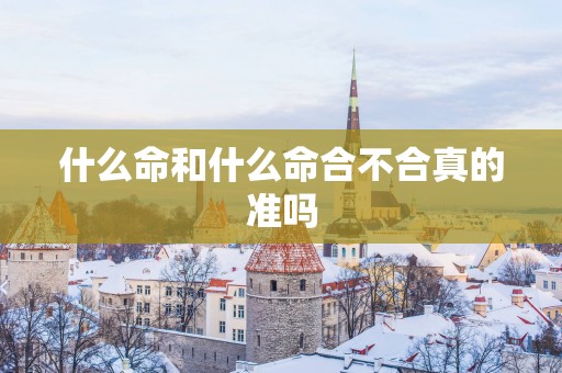 什么命和什么命合不合真的准吗