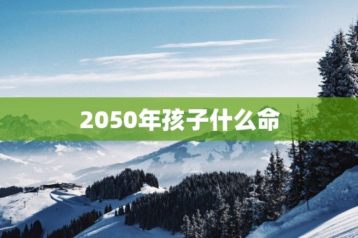 2050年孩子什么命