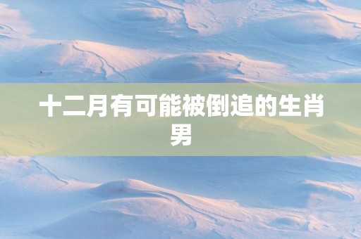 十二月有可能被倒追的生肖男