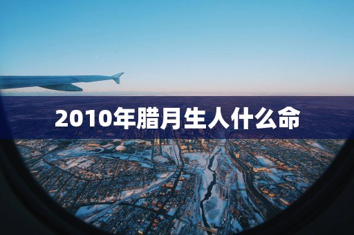 2010年腊月生人什么命