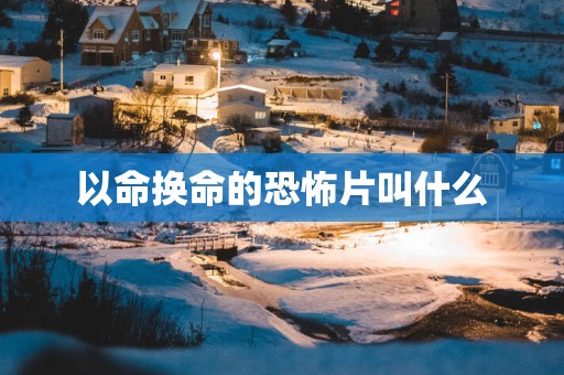 以命换命的恐怖片叫什么