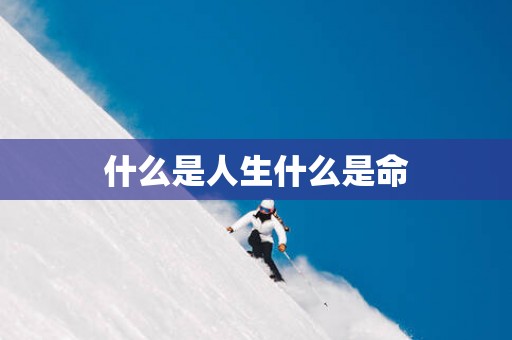 什么是人生什么是命