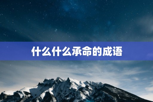 什么什么承命的成语