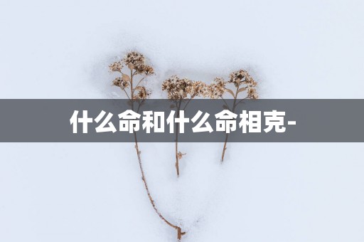 什么命和什么命相克-