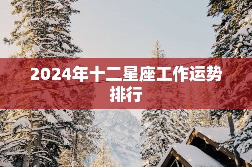2025年十二星座工作运势排行