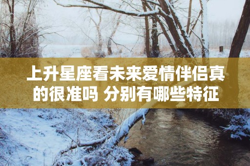 上升星座看未来爱情伴侣真的很准吗 分别有哪些特征