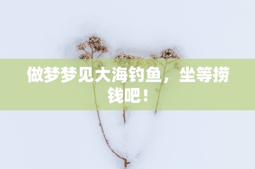 做梦梦见大海钓鱼，坐等捞钱吧！