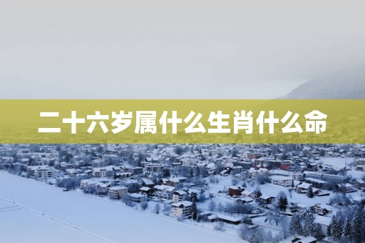 二十六岁属什么生肖什么命