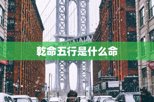 乾命五行是什么命