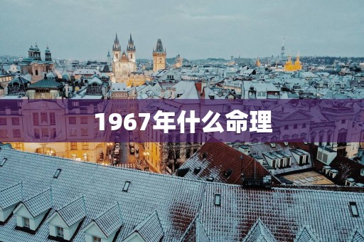 1967年什么命理