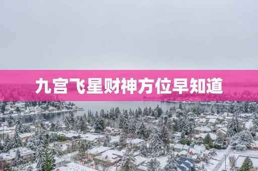 九宫飞星财神方位早知道
