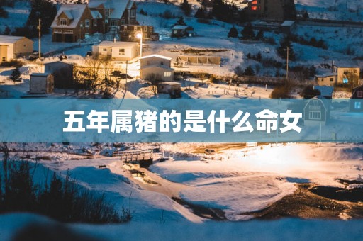 五年属猪的是什么命女