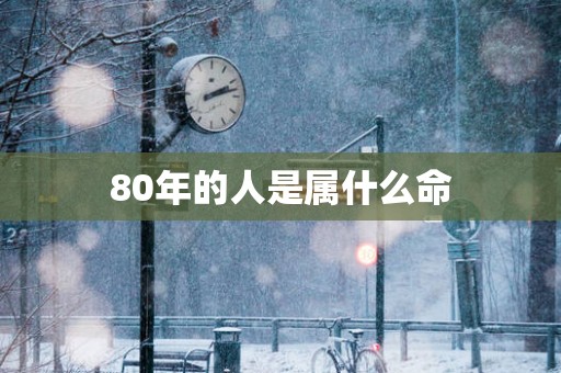 80年的人是属什么命