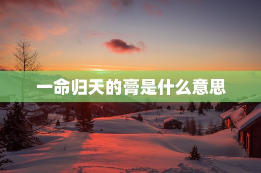 一命归天的膏是什么意思
