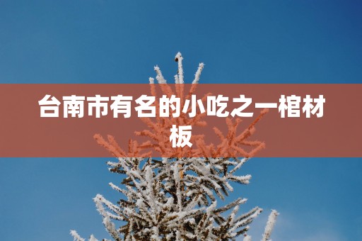 台南市有名的小吃之一棺材板