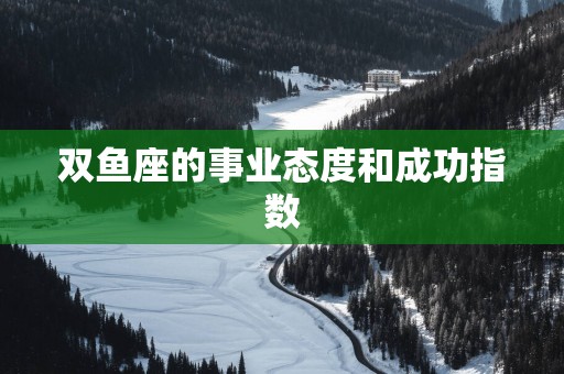 双鱼座的事业态度和成功指数