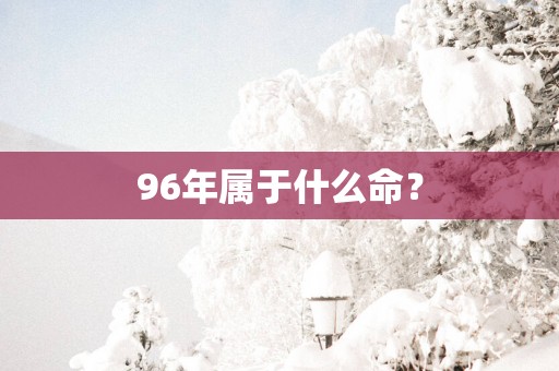 96年属于什么命? 96年属于什么命?