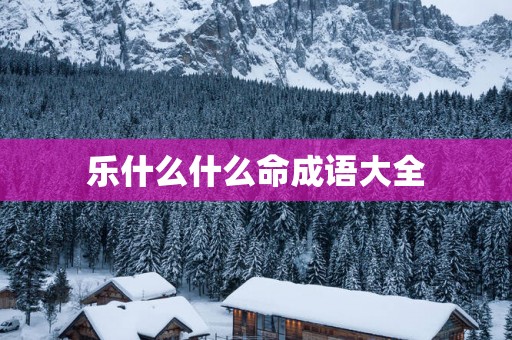 乐什么什么命成语大全