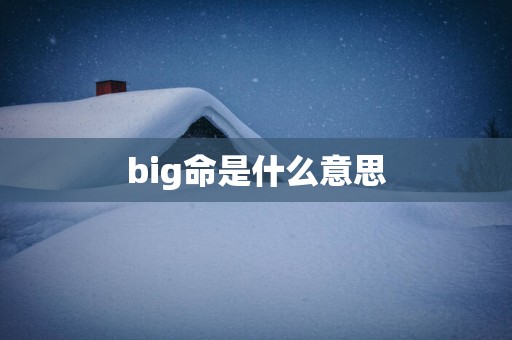 big命是什么意思
