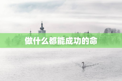 做什么都能成功的命