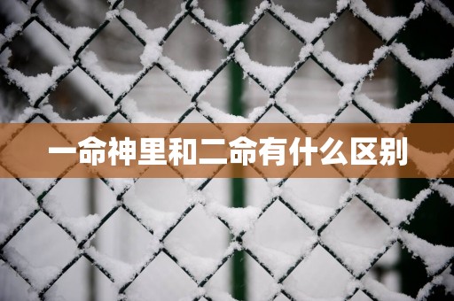 一命神里和二命有什么区别
