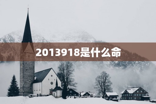 2013918是什么命