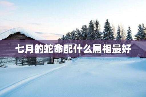 七月的蛇命配什么属相最好