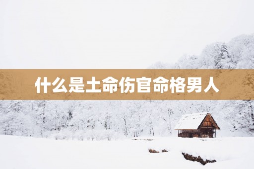 什么是土命伤官命格男人