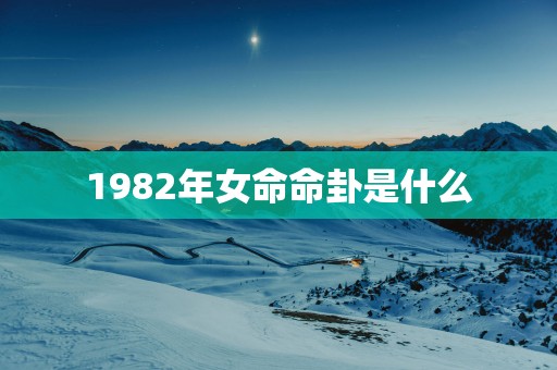 1982年女命命卦是什么