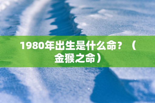 1980年出生是什么命？（金猴之命）