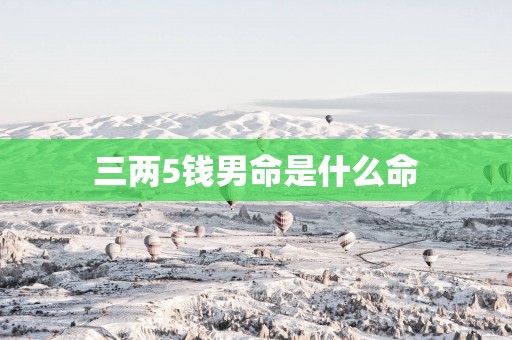 三两5钱男命是什么命