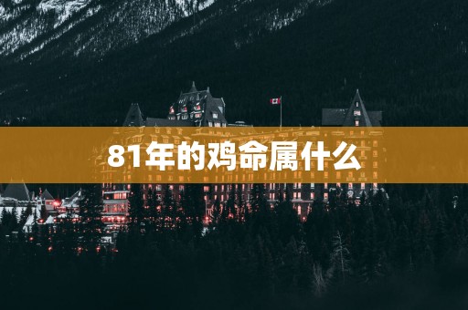 81年的鸡命属什么
