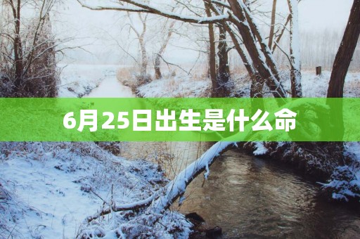 6月25日出生是什么命