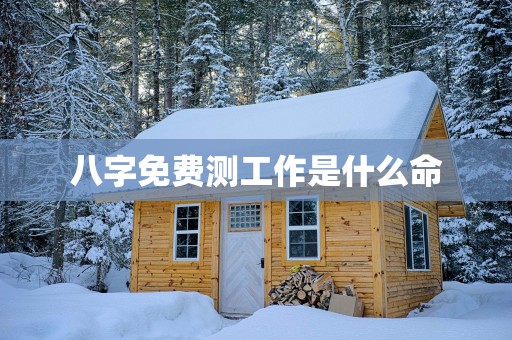 八字免费测工作是什么命