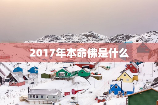 2017年本命佛是什么