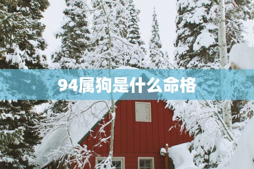 94属狗是什么命格