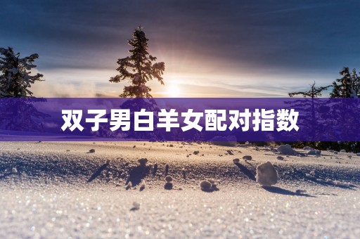 双子男白羊女配对指数