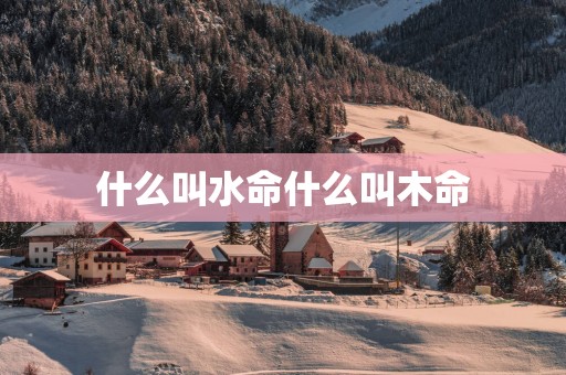 什么叫水命什么叫木命