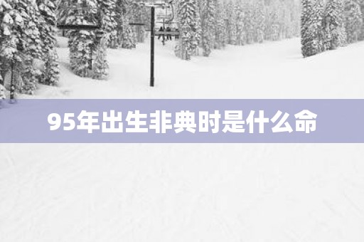 95年出生非典时是什么命