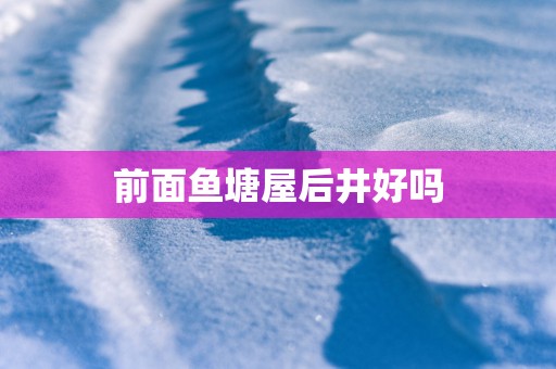 前面鱼塘屋后井好吗